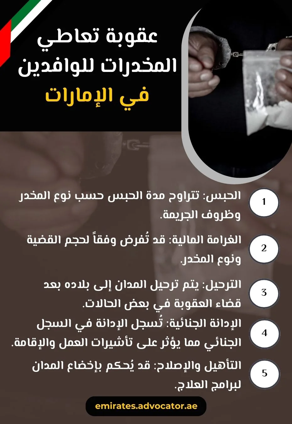 عقوبة تعاطي المخدرات للوافدين في الإمارات
